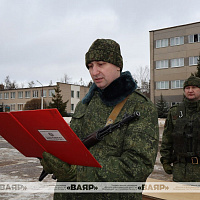 Принятие Военной присяги военнообязанными, призванными из запаса на военный сбор в ряд воинских частей ЗОК