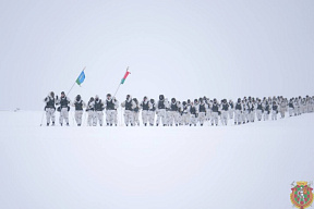 Гвардейцы совершили лыжный переход по памятным местам Витебщины