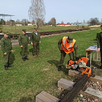 Занятие с курсантами военно-транспортного факультета в БелГУТ
