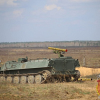 Завершающая стадия слаживания минометной батареи