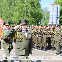 Торжественный ритуал приведения военнослужащих нового пополнения к Военной присяге в 15 зрбр