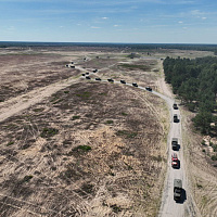 Военнослужащие из числа нового пополнения совершили 50-километровый марш