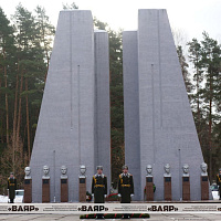 На мемориале «Боевой путь гвардейцев 120-й стрелковой дивизии» прошёл торжественный митинг