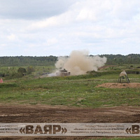 Выполнение первого упражнения контрольных стрельб штатным выстрелом из танка Т-72Б
