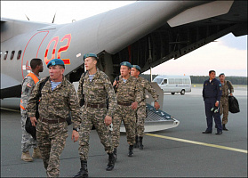 Казахстанские миротворцы отправились на учения «Степной орел» в США