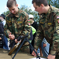 В рамках военно-патриотического воспитания 