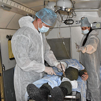 Тактико-специальное занятие с личным составом медицинской роты