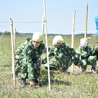 Финалисты патриотической игры «Зарница» преодолели полосу препятствий 