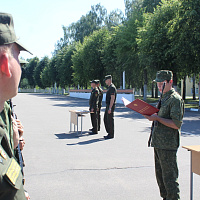 Ритуал принятия Военной присяги военнообязанными в 120 омбр