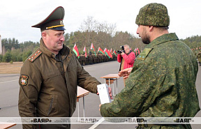 Чествование военнообязанных, принимавших участие в проверке боевой готовности Вооружённых Сил