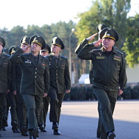 Торжественное построение по случаю начала нового учебного года