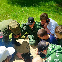 Занятия с воспитанниками военно-патриотического лагеря «Разведчик» 