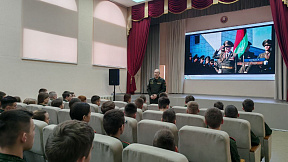 Представители военного факультета в БГАА провели профориентационную работу в Борисовском кадетском училище Минской области