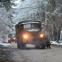 Новое пополнение военных водителей преодолело 50-километровый марш