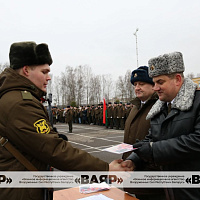 Торжественный ритуал принятия Военной присяги в Жодино