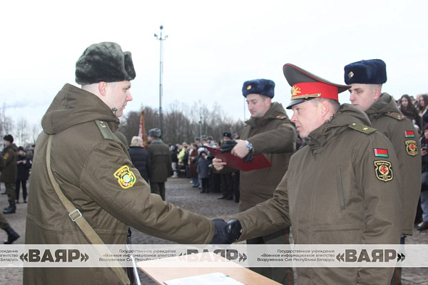 Ритуал принятия Военной присяги новобранцами Гродненского гарнизона