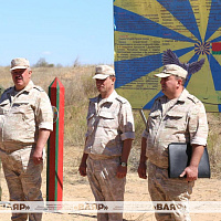 Государственный флаг Республики Беларусь поднят на полигоне Ашулук