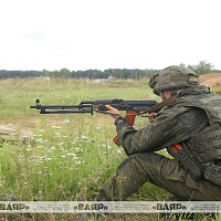На полигоне Лепельский у военнослужащих 19 омбр проходит ротное тактическое учение 