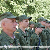 Открытие военизированных сборов центра патриотического воспитания молодежи «Вектор» и лагеря «Защитник Отечества»