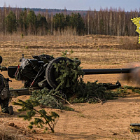 Занятия с курсантами-артиллеристами Военной академии Беларуси