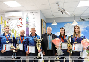 Чествование национальной команды Республики Беларусь по парашютному спорту