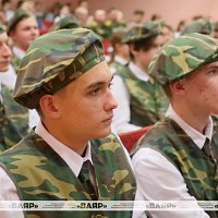 Церемония посвящения учащихся в классы военно-патриотической направленности
