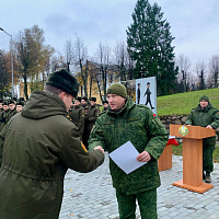 Чествование военнослужащих в 120 омбр