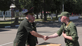 Ритуал принятия Военной присяги военнообязанными в 120 омбр