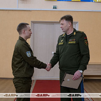 Церемония проводов в запас военнослужащих 483 обоо командования ВВС и войск ПВО