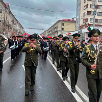 Торжественное шествие, посвященное Дню Победы, в Витебске