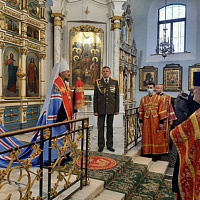 Военно-медицинскому институту в БГМУ вручена хоругвь с образом святого великомученика Пантелеимона