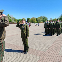 В Бресте прошёл смотр-конкурс по строевой подготовке среди школьников