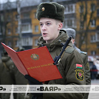 Военную присягу приняли новобранцы 50-й смешанной авиабазы и 49-й радиотехнической бригады