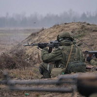 Ротное тактическое учение с гвардейцами