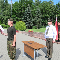 Островецким зенитчикам вручены знаки «Гвардия»