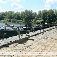 Тактико-специальное занятие по наведению понтонной переправы на реке Днепр