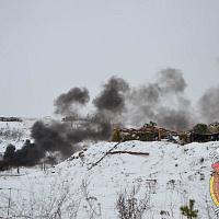 Розыгрыш эпизода отражения нападения условного НВФ на блок-пост