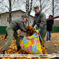 Военнослужащие Центрального командного пункта ВВС и войск ПВО навели порядок на территории детского социального приюта