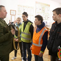 Военную академию посетили воспитанники Руденской специальной школы-интерната