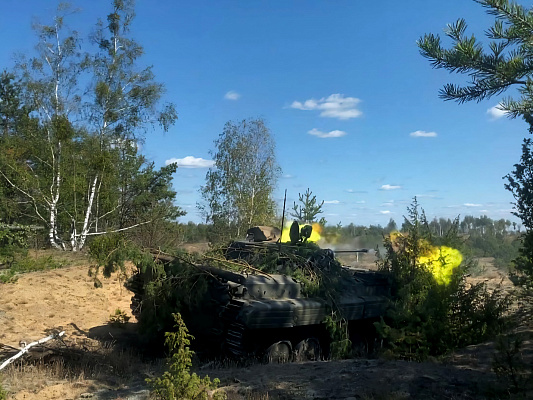 Ротное тактическое учение с одним из механизированных подразделений 6 омбр