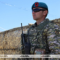 Белорусские военнослужащие, прибывшие в  Кыргызстан для участия в учениях ОДКБ, разместились в полевом лагере