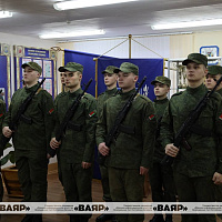 Ритуал принятия Военной присяги на военном факультете в БГУ