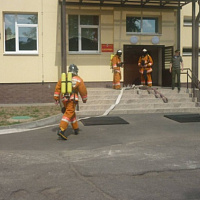 В Военной академии прошло пожарно-тактическое учение