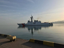 Береговая охрана Грузии провела учения с американским кораблём USCGC «Hamilton» (WMSL-753)