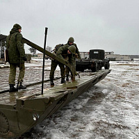 Контрольные занятия по тактико-специальной подготовке в 7-м инженерном полку