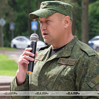 Торжественная церемония закрытия учебно-полевого сбора прошла у мемориала героям 120-й дивизии в Уручье