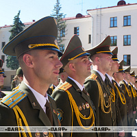 На военном факультете в Белорусском государственном университете прошел 17-й выпуск офицеров