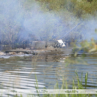 Занятие по преодолению водной преграды с военнослужащими 19 омбр