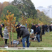 Закладка аллеи в честь 35-летия Минской городской организации ветеранов войны в Афганистане «Память»