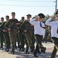 Первокурсники военно-транспортного факультета БелГУТа приняли Военную присягу